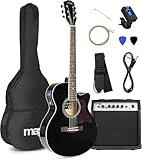 MAX ShowKit Elektro Akustik Gitarre Set mit Verstärker 40...