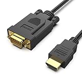 BENFEI HDMI zu VGA Konverter-Kabel 1,8M, Unidirektional HDMI zu VGA D-SUB 15 Pin M/M Unterstützung Volles 1080P Signal von HDMI Eingang Laptop HDTV zu VGA Ausgang Monitoren Projektor,Fernsehapparat