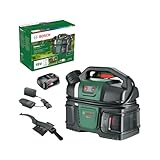 Bosch Akku-Druckreiniger Fontus 18V-6 für Fahrräder (mobil, mini, 6-Liter-Wassertank, 8 Druckstufen, Aufbewahrung für Schlauch und Pistole, inkl. 1 x 2,0 Ah 18V Akku und Ladegerät)