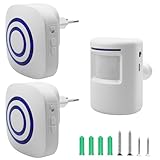 Kabellose Durchgangsalarm, Ladenglocke Funkalarmanlage mit 2...