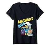 Damen Geburtstag Junge Choo Choo Zug Liebhaber Party Kinder Kleinkinder T-Shirt mit V-Ausschnitt