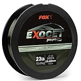Fox Exocet Pro Monofilament Lo-Vis Green 0.400mm 23lbs / 10.45kgs (1000m) Monofile Angelschnur