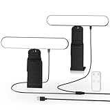 RealPlus Streaming Licht mit Multifunktionshalter [2PCS], Fernsteuerung von 3 Lichtfarben & 10 Helligkeiten, Videolicht LED für PC, Handy, Zoom-Meetings, Monitor, Webcam, Büro, Geschenk, Videoleuchte