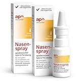 apodiscounter Nasenspray Xylometazolin 0,1% konservierungsmittelfrei (2x 10ml) - Abschwellend & schnell lindernd bei Erkältung und Schnupfen - Für Erwachsene & Kinder über 6 Jahren