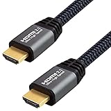 Qnected® Ultra High Speed HDMI 2.1 Kabel 1m - Zertifiziert - 48Gbps, 4K 120Hz, 144Hz, 8K 60Hz, Dolby Vision, HDR10+, eARC - Geeignet für PS5, Xbox Series X|S, TV, Laptop - Vergoldete Steckverbinder