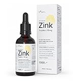 b'sain Zink Tropfen. 1300 Tropfen mit 15 mg Zink pro 10 Tropfen (Tagesdosis). 100% vegan und frei von Gluten, Laktose und Soja