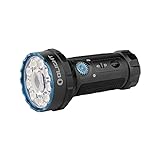 OLIGHT Marauder Mini LED Taschenlampe Super Hell 7000 Lumen 600 Meter Wiederaufladbare Taschenlampe mit Strahler und Flutlicht, 3 Arten farbiger LEDs mit Abstandssensor für Outdoor (Schwarz)