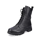 Rieker Damen Schnürstiefel Y7116, Frauen Stiefel,Kurzstiefel,schnürung,boots,winterstiefel,Winterschuhe,uebergangsstiefel,schwarz (00),39 EU / 6 UK