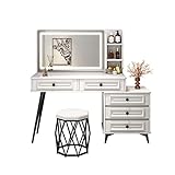 ULTRAWAVE Make-up-Tisch Kommode Schlafzimmer Einfache Kleine Wohnung Make-up-Tisch mit Spiegel Schreibtisch Aufbewahrung Aufbewahrung Seitenschrank Set Vanity Dressing (Größe : 100 cm)