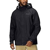 Marmot Herren PreCip Eco Jacket, Wasserdichte Regenjacke, winddichter Regenmantel, atmungsaktiv, faltbarer Hardshell Windbreaker, ideal zum Fahrradfahren & Wandern, Black, L