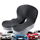 Autokissen zum Fahren - Memory Foam Sitzkissen | Ergonomisches LKW-Fahrerkissen für Autos, Sattelwagen, Rollstühle und Sessel, bequemes Stützkissen für lange Reisen und Bürogebrauch