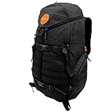 District North Militär Rucksack Hiking Buddy 60 Liter mit Y-Schnellzugang | Großer Bushcraft Survival Trekking Armee Taktischer Bundeswehr Wanderrucksack Groß XL 50L - 60L (Schwarz)