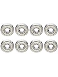 KAIAIWLUO Skugellager,8 PCS 608ZZ ABEC-9 Longboard Roller Doppelt Abgeschirmte Metall Skate-Lager Rillenkugellager für Skateboards Roller Skatesand Fidget Spinner 3D-Druckprojekt Printing