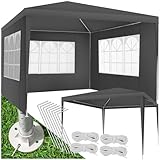 tectake® Pavillon 3x3 m, Zelt groß, wasserdicht, für...