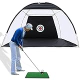 REDCAMP 10x7ft Golf Übungsnetz mit Rasen, Golf Training Netz mit Schlagmatte für Indoor/Outdoor Hinterhof Chipping Driving