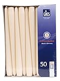 Gies 205-339000-14, 50er-Packung, 245 x 22 mm, Champagner Kerzen Spitzkerzen, 50