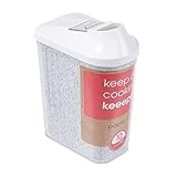 keeeper Schüttdose für Trockenvorräte, Stufenlos verstellbarer Dosierdeckel, BPA-freier Kunststoff, 1 l, 11 x 6,5 x 19 cm, Paola, Weiß