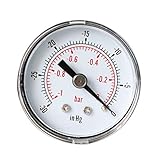 Rundes Manometer Metall für Gehäuse 0 30 0 & 1 1 8 BSPT Rückenmontage Messing Innenmontage Verwendet für Öl Wasser