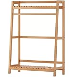 Kleiderstange, Schuhbank, Garderobenständer, Kleiderbügel, Kleiderbaum, freistehende Garderobe mit 2 Ablagen, Bambus-Kleiderstangen, Garderobenständer für Anzughosen, Schuhe, Hüte