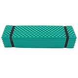 Generic Doppelte Eierkisten-Schlafmatte aus Schaumstoff, Faltbar und für den Innenbereich Geeignet, 186 X 57 cm für Neutral (Green)