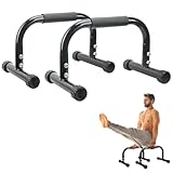 KingMile Parallettes, Handstand Barrenm, Großer Push Up Bar & & Dip Barren, Rutschfeste Liegestützgriffe, Calisthenics Equipment für Indoor & Outdoor, Geeignet für Heim-Fitness & Liegestütze (Schwarz)