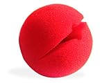 Alsino 2 Stück Clownnase Rot Clown Nasen Karneval Red Nose Fasching Schaumgummi Schaumstoffnase