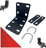 Balkonfächerhalter Adapter für Balkongeländer Eckig (Rund) Balkonfächer bis 140cmx140cm Befestigung/Halter/Adapter am Geländer Ohne Bohren! (Runder Handlauf)