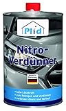 plid® Nitro-Verdünner farblos - mit hoher Lösekraft - zum reinigen & Verdünnen von Nitro-, Nitro-Kombinations-, Chlorkautschuk-, lufttrocknenden und einbrennbaren Kunstharz-Lacken 1l