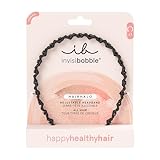 invisibobble Hairhalo Haarreif True Dark Sparkle, 1x verstellbarer Haarreifen Mädchen & Damen, weich, haarschonend und bequem, das Original designed im Herzen Münchens, Farbe: Schwarz Steinchen