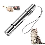 Toozey LED Pointer Katzen Hund Spielzeug, Pointer mit USB Wiederaufladbar, 7 in 1und 5 Muster LED Pointer Interaktives Katzenspielzeug, Bonus Zwei kleine Mäuse Spielzeug