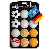 GOODS+GADGETS 12x Stück Speedball Profi Kickerbälle für Tischfussball Tischkicker Kicker-Ball Set Auswahl Verschiedene Sorten (Kork, PE, PU, ABS) 35mm (12er Set)