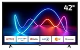 DYON Movie Smart 42 XT 105 cm (42 Zoll) Fernseher (Full-HD Smart TV, HD Triple Tuner (DVB-C/-S2/-T2), Prime Video, Netflix & HbbTV)