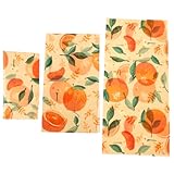 MOLUCKFU 3 Blatt Bienenwachs-wraps Bienenwachstücher Für Lebensmittel Wiederverwendbare Frischhaltetücher