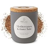 POTLUCK Gewürzfreunde | Mediterranes Kräutersalz | Gewürzmischung im Keramiktopf | 70g | Vegan, glutenfrei und mit natürlichen Inhaltsstoffen