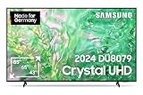 Samsung Crystal UHD 4K DU8079 Fernseher 43 Zoll, Samsung TV mit Dynamic Crystal Color, 4K Upscaling, AirSlim Design, Smart TV, GU43DU8079UXZG, Deutsches Modell [2024]