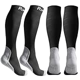 Kompressionsstrümpfe Damen und Herren 2 Paar, Kompressionssocken Stützstrümpfe Compression Socks Laufstrümpfe Kompression für Sport, Flug, Laufen,Reisen, Radsport