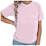Generisch Bequeme Stillshirts für Frauen, Mama-Reißverschluss, Stilloberteile, Used-, Schwangerschaftskleidung mit Tasche (Light Purple, M)