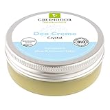 GREENDOOR Deo Creme crystal vegan, null Schweißgeruch – ohne Weißeln, ohne Zink ohne Aluminium ohne Alkohol natürlich ohne Tierversuche, dermatologisch bewährt, Naturkosmetik, sanft, 50 ml