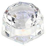 GAROZATION Kristallglas Dose mit Diamantdeckel aus Bruchsicherem Glas Auslaufsicheres Kosmetikglas für Nagellack Lippenpflege Cremes Breiter Rand Vielseitig für Schmuck und Glitter Geeignet