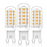 Cxyemt G9 LED Dimmbar Lampen, 5W Ersatz für 40W Halogenlampe, Warmweiß 2700K LED Leuchtmittel, Kein Flackern, 420LM AC220-240V 360° Abstrahlwinkel G9 LED Birnen, 3er Pack