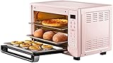 ELEdvb Backofen, Heißluftfritteusen, elektrischer Toaster, Heißluftfritteuse, Haushalt, kleine Multifunktions-Back-, Kuchen- und Brotmaschine, 35 l, große Kapazität, 70–230 °C, Temperaturregelung,