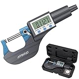 AUTOUTLET Micrometer Digitale Bügelmessschraube 0-25mm/ 0.001mm, Hohe Präzision LCD Digitale Mikrometer Mikrometerschieber Länge Messwerkzeug Mikrometer 0.001mm(0.00005')