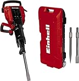 Einhell 4139130 Abbruchhammer TE-DH 50 (1.700 W, 50 J Einzelschlagstärke, SDS-Hex-Werkzeugaufnahme, schwingungsgedämpfter,Hauptgriff, Softstart, inkl. inkl. Spitz-/Flachmeißel, Trolley)