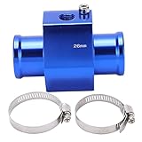 Wassertemperaturgelenk -Rohr Aluminiumlegierung Metallsensor -Schlauchadapter -Accessoire mit Klemmen 26 mm GM Blau