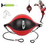 Box- – Robustes PU-Leder mit elastischen Seilen | Reflex-Trainingstasche, Punching Earth Pear, MMA Striking Kit für Fitnessstudio, Heimtraining, Fitnessgeräte