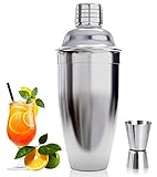 Cocktail-Shaker, Cocktail-Maker-Set, Martini-Getränke-Shaker, 750 ml, Cocktail-Shaker-Sieb, Barkeeper-Mixer-Werkzeug, Likör-Cobbler-Shaker, Edelstahl-Bar-Shaker für Cocktail-Herstellung, (2 PCS)