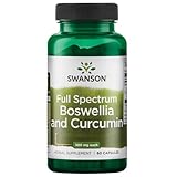Swanson, Full Spectrum Boswellia and Curcumin, Weihrauch und Kurkuma, 60 Kapseln, Hochdosiert, Laborgeprüft, Sojafrei, Glutenfrei, Ohne Gentechnik