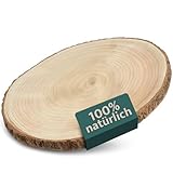 Große Baumscheibe Dekobrett Holz Holzbrett Brett Tablett...