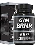 GYM BRNR Pre Workout Fitness-Formel mit L-Carnitin, Citrullin, Arginin, Stoffwechsel-Matrix mit Cholin, Aminosäuren Komplex hochdosiert, 120 Kapseln