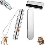 Interaktives Katzenspielzeug led Pointer für Katzen & Hunde 7 In 1 USB wiederaufladbar Katzenfangspielzeug mit 5 Mustern & Purple Light Check Urinflecken, Nachtbeleuchtung Cat Chase Toys